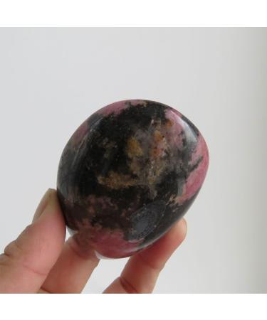 223g Natural Rhodonite Crystal Palm Stone Polished Fengshui Reiki Specimens and Stones - Stones - Buy Online on SooperMarket.com