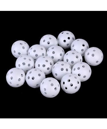 FUNZON Practice Golf Balls 25 Pack - Lightweight Plastic Airflow Hollow Balls for Driving Range & Swing Training - Indoor/Outdoor Use - White - Buy Online on SooperMarket.com