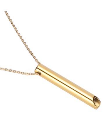 Anxiety Whistle Necklace Stress Relief Mindful Breathing Necklace Deep Breathing Tool for Anxiety Relief Breathing Exercises Meditation Relaxation Calming Down Slowing The Breath(3#)