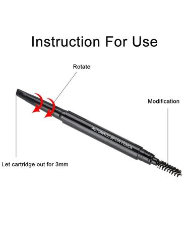 5 Colors Waterproof Eyebrow Pen - Long Lasting Gel & Triangular Tip Brush for Perfect Eyebrow Makeup - Buy Online on SooperMarket.com
