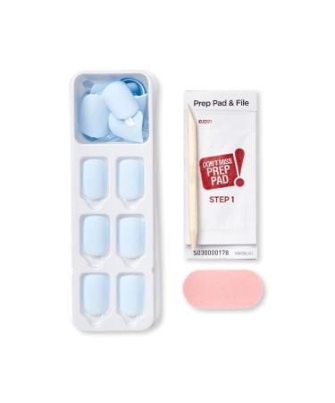Buy KISS imPRESS Blue Sky Press-On Nails - Short Matte Color Manicure | Includes Prep Pad & Mini File for Easy Application - Buy Online on SooperMarket.com