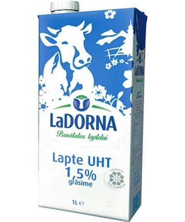 La Dorna Milk%1 5 Fat Milk 1000 Mililiter x 6 Boxes - Buy Online on SooperMarket.com