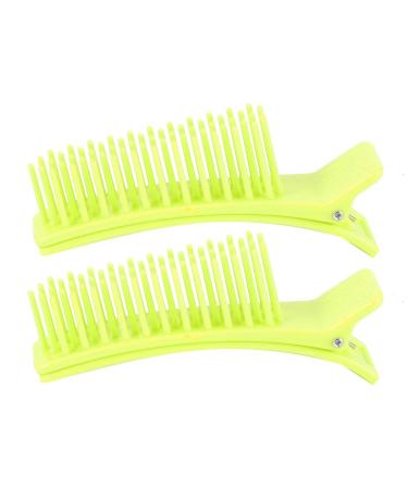2pcs Hair Styling Clips - Non-slip Matte Handle, ABS Splint, Fluorescent Green - Buy Online on SooperMarket.com