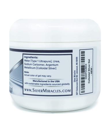 Silver Miracles Colloidal Silver Gel 4oz - Soothes Burns & Irritated Skin - Healing Aid - Protects & Moisturizes - Buy Online on SooperMarket.com