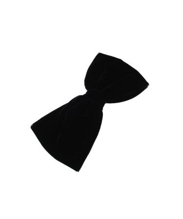Zac's Alter Ego Large Black Velvet Bow On Barrette