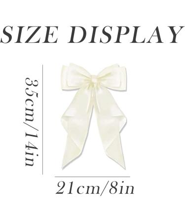 3PCS Large Satin Ribbon Bow Hair Clips Set - Vintage Style Hair Barrettes for Girls & Ladies - Buy Online on SooperMarket.com