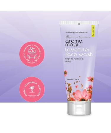 Aroma Magic Lavender Face Wash | Hydrating & Soothing Cleanser for Dry Skin | Anti-Aging Benefits | Refreshing 3.38 Fl Oz - Buy Online on SooperMarket.com