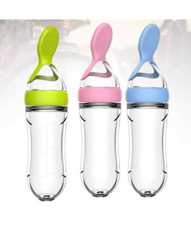 Milist Baby Food Feeder Set - Silicone Pacifier Feeder & Squeeze Spoon for Infants & Toddlers | 3-Piece Dietary Supplement Set - Buy Online on SooperMarket.com