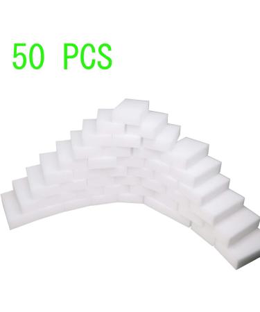 ZHEZHE 50 Pcs Magic Sponge Eraser - Multi-Functional Melamine Foam Cleaner - 100x60x20mm - Buy Online on SooperMarket.com