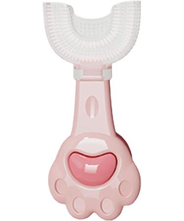 U Shaped Toothbrush for Kids | Manual U Shaped Toothbrush | Manual 360 Degree Oral Teeth Cleaning Brush with Soft Silicone Head for Kids 2-6 Years Aezon Pink 1 count (Pack of 1) - Buy Online on SooperMarket.com