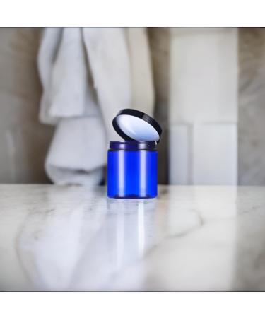 1 oz Cobalt Blue PET Plastic Jars with Black Lids (6 Pack) + Travel Bag - Durable Stylish & Ideal for International Shipping - Buy Online on SooperMarket.com