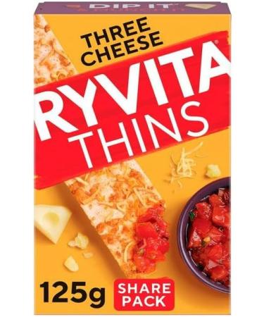 Flatbread Crackers Bundle With Ryvita Thins Rosemary & Sea Salt Flatbread 125g Multi-Seed Flatbread Crackers 125g and Three Cheese Flatbread Crackers 125g (3 Pack) - Buy Online on SooperMarket.com