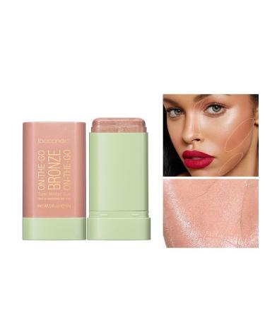 Multi -use on the go Tied Moisture Bronze Stick soft cream blush for cheeks contour stick highlighter make-up sticks light and mixable bronze stick (soft glow) soft glow 1 g (1 Pack)