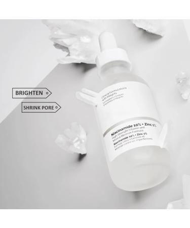 Niacinamide Serum 10% Niacinamide + 1% Zinc Skincare Serum Tackles Blemish Serum High-Strength Vitamin Minimize Pore Appearance Control Excess Oil and Redness Glowing Skin Hydrating Serum(30 ml) - Buy Online on SooperMarket.com