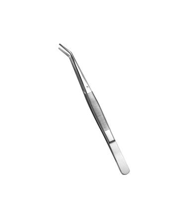 Stainless Steel Tweezers, with Curved Serrated Tip Multipurpose Tweezers Sewing Machine Tweezers Forceps for Craft Repairing