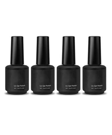 4pcs Gel Nail Polish Set Nail Polish Kit with Base Coat Top Coat Reinforce Gel Matte Gel Long Lasting and Shine Finish Suitable for Beginners and Professionals for Home or Nail Salon