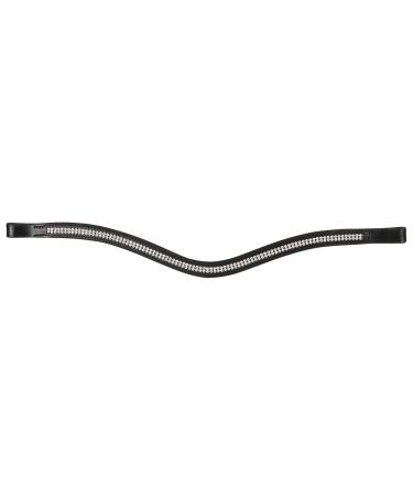 Horse strap for horses Warmblood thoroughbred start U-2Lrystal Shuttle Schwarz Glitzer Gerriemen Wiesbaden with rhinestones curved for bridle (COB (thoroughbred) black) COB (thoroughbred) black