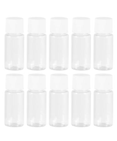 Kallory 25 pieces mini sample bottles 10 ml / 0. 33oz refillable transparent toilet items liquids shampoo lotion bottles container donor for cosmetic sample