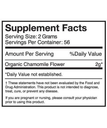 Organic Chamomile Whole Flower Loose Leaf Tea Leaves 4oz - Pure and Natural | Packaging May Vary - Buy Online on SooperMarket.com