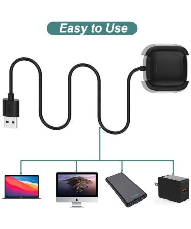 Kissmart Charger for Fitbit Versa 2  Replacement Charging Cable Dock Cradle with 3.3ft USB Cord for Fitbit Versa 2 Smartwatch - Buy Online on SooperMarket.com