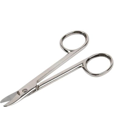 Professional Stainless Steel Beauty Scissors for Manicure Pedicure Eyebrows Nose Beard Hair Trimming and Thick Toenails - Nail Scissors Curved Blade for Women and Men