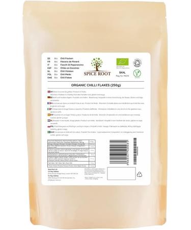 Organic Crushed Red Chilli Flakes 250g - Premium Quality Certified Organic Excellent Taste & Texture - Buy Online on SooperMarket.com