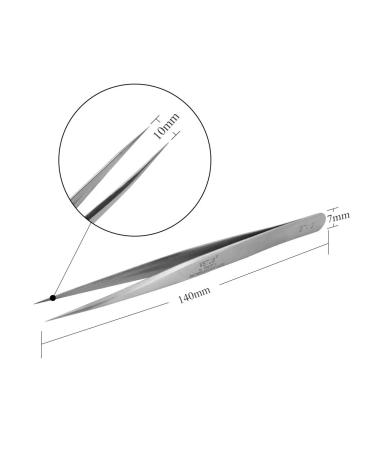 LASHVIEW Professional Eyelash Tweezers - Vetus ST12 Straight Pointed Stainless Steel for Precision Grafting & Extensions - Ideal for Lash Extensions & Stickers International Shipping Available - Buy Online on SooperMarket.com