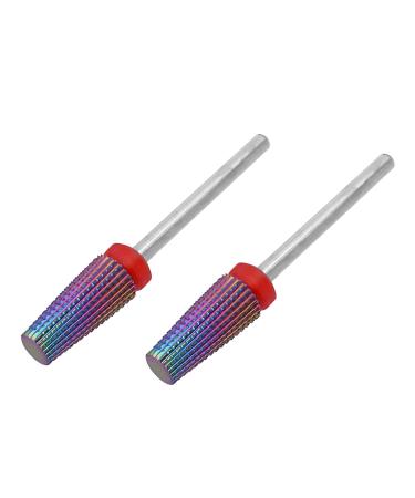 Gasea 2Pcs Naill Drill Bit Fine Grit Tapered Nail File Drill Bit 3/32" Shank Professional Fast Remove Acrylic Nails File Tool for Manicure Pedicure