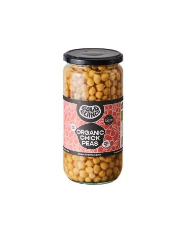 Bold Bean Co Organic Chickpeas. 1 x 700g Jar All Natural Ingredients Suitable for Vegans