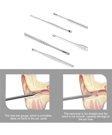 6pcs Portable Stainless Steel Ear Wax Removal Tool Set - Health Care Ear Pick Kit - Buy Online on SooperMarket.com