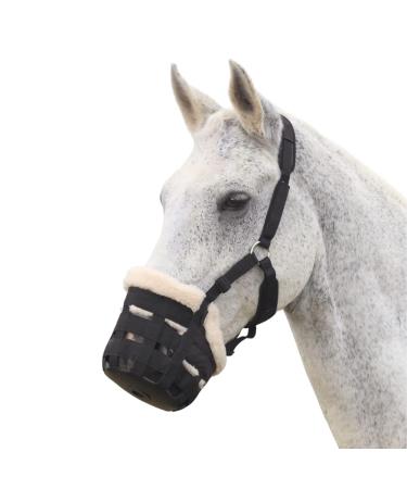 Shires Deluxe Comfort Grazing Muzzle Black Cob