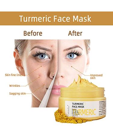 Turmeric Vitamin C Clay Mask - 4oz Facial Mask for Dark Spots, Acne, and Oil Control - Buy Online on SooperMarket.com
