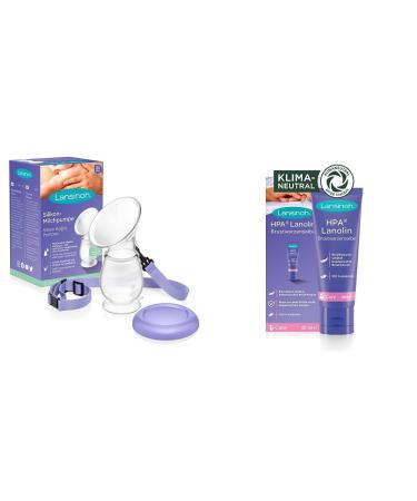 Lansinoh silicone milk pump & breast milk frowner & hpa lanolin nipple ointment 40 ml - 100% natural & climate -neutral - soothes & protects stressed nipples silicone milk pump & breast milk frowning bundle with nipple ointment