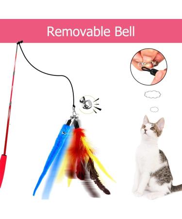 OODOSI Retractable Cat Wand Toy & Refills - Interactive Exercise Toys for Cats & Kittens, Color A - Buy Online on SooperMarket.com