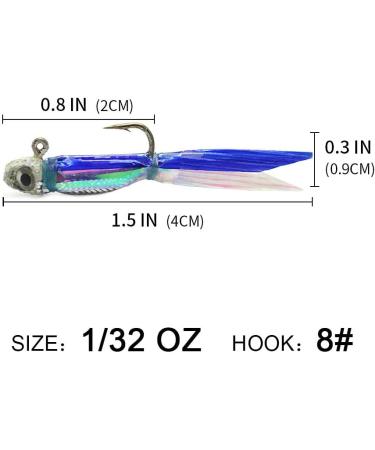 YZD Silverside Minnow Crappie Jig 12pcs - 3Color Mix | Fishing Lures for Crappie | Premium Quality - Buy Online on SooperMarket.com