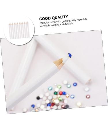 DOITOOL 60 Pcs Nail Point Drill Pencil Manicure Accessory Creative Manicure Pen Beads Crystal Diamond Pen Nail Art Picking Pen Nail Gem Jewelry Pen Gems Accessories Wood Rhinestones White - Buy Online on SooperMarket.com