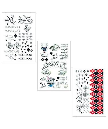 DaLin Temporary Tattoos for Costume Accessories and Parties 3 Large Sheets (HQ Collection)