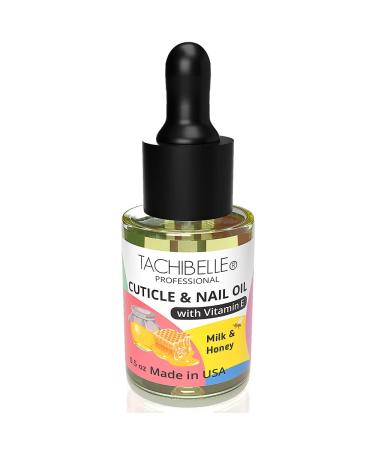 Tachibelle Cuticle and Nail Oil- Nourishing, Moisturizing, and Revitalizing Formula with Natural Ingredients and Vitamin E 0.5 oz - Milk and Honey Scent - Buy Online on SooperMarket.com