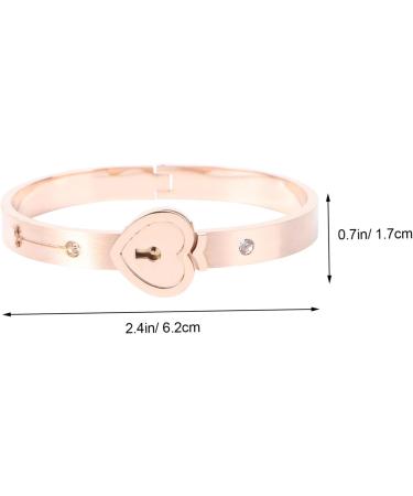 PACKOVE Key Bracelet Bracelet Titanium Steel Bracelet Chic Bracelet Key Necklace Lock Bracelet Couples Bracelets Stainless Steel Necklace Jewelry Necklace Bracelet Jewelry Heart-shaped Set - Buy Online on SooperMarket.com