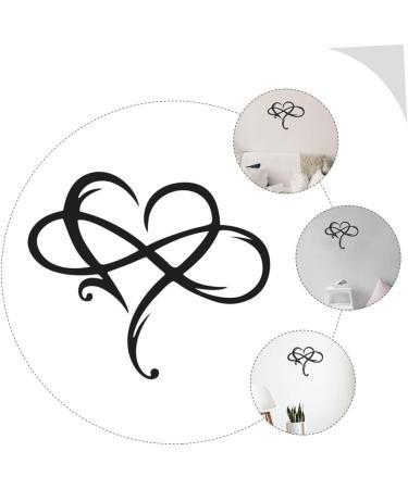 Cabilock 1pc Iron Pendant Plaque Heart Wall Decor Rustic Home Decor Room Loving Heart Shaped Pendant Black 40.00X33.00X0.20CM - Buy Online on SooperMarket.com