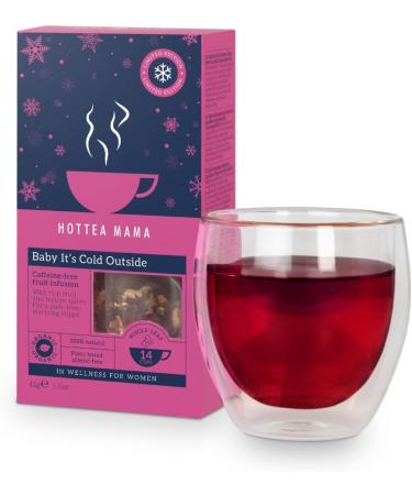 HOTTEA MAMA | Baby It s Cold Outside | Organic Whole Fruit Tea | Mulled | Caffeine Free | Christmas Tea | 14 Whole Leaf Biodegradable Pyramid Bags - Buy Online on SooperMarket.com