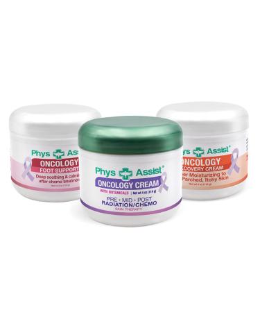 PhysAssist - Oncology Skin creams (Finest Products) for face body & feet deep soothing ultra moisturizing. -3 (4 oz jar)