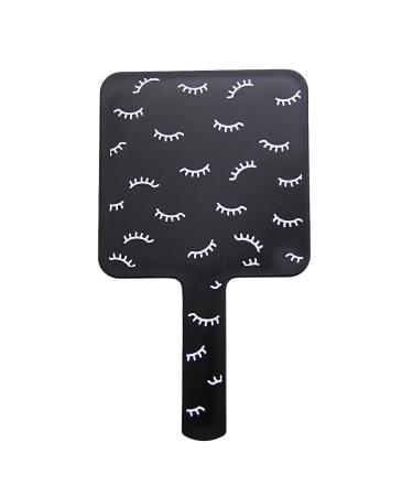 Mini handheld lash mirror black
