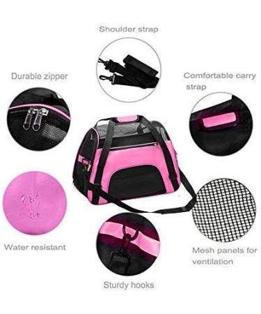 Pet Carrier Bag AVC Portable Soft Fabric Folding Travel bag for Dog Cat Puppy Foldable Pet Bag (Pink) - Buy Online on SooperMarket.com