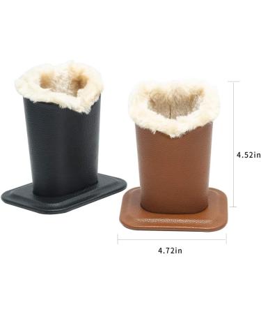 Bivisen Glasses Holder - Modern Velvet Plush Eyeglass Case in Black & Brown | Stylish PU Leather Design for Eye Care - Buy Online on SooperMarket.com