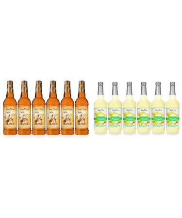 Jordan's Skinny Syrups Salted Caramel (750ml Sugar-Free Zero Calorie Keto Friendly) & Margarita Mix (946.35ml Sugar-Free Low Calorie Keto Friendly) - Sweet & Tangy Duo for Guilt-Free Cocktails