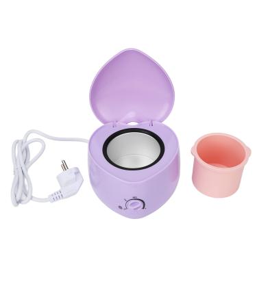 Mini wax warmer professional electrical guard heat hair removal hot wax warmers with removable silicone inside tank wax warmer for hair removal for home purple (EU plug 220V)