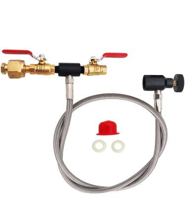 VaVoger Paintball CO2 Tank Refill Station CO2 Cartridges Fill Adapter Strage Stainless Steel Connector Hose for 12oz, 16oz, 20oz, CO2 Tanks