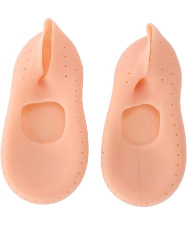 Silicone Socks Gel Moisturizing Socks Foot Anti-Cracking Protector Foot Care Tool Prevention Socks Relieve Plantar Fasciitis Pain Heel Bone Spur Pain Soften Dead Skin Dry Cracked Yellowish Pink M - Buy Online on SooperMarket.com