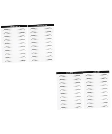 NOLITOY 4 Sheets Women Makeup Eyebrow Stickers Eyebrows Artificial Eyebrow Patch 3d Makeup Tools Disposable
